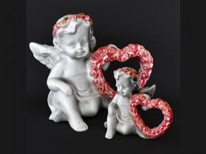 Sculpture Angel with a heart 3D Model