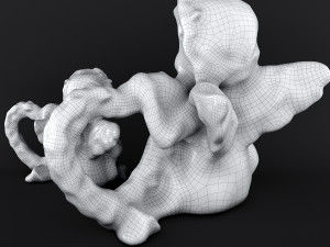 Sculpture Angel with a heart 3D 모델