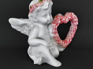 Sculpture Angel with a heart 3D 모델