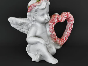 Sculpture Angel with a heart 3D Model