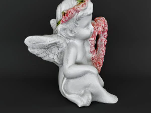 Sculpture Angel with a heart 3D Model
