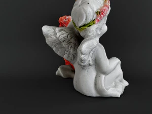 Sculpture Angel with a heart 3D Model