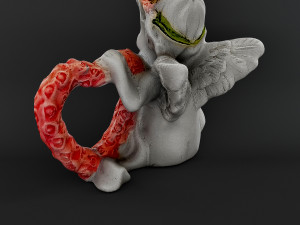 Sculpture Angel with a heart 3D 모델