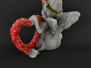 Sculpture Angel with a heart 3D Model