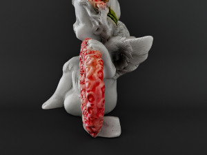 Sculpture Angel with a heart 3D 모델