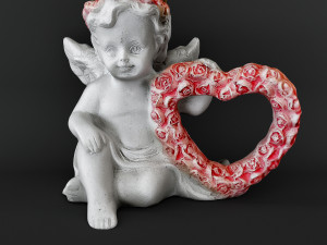 Sculpture Angel with a heart 3D 모델
