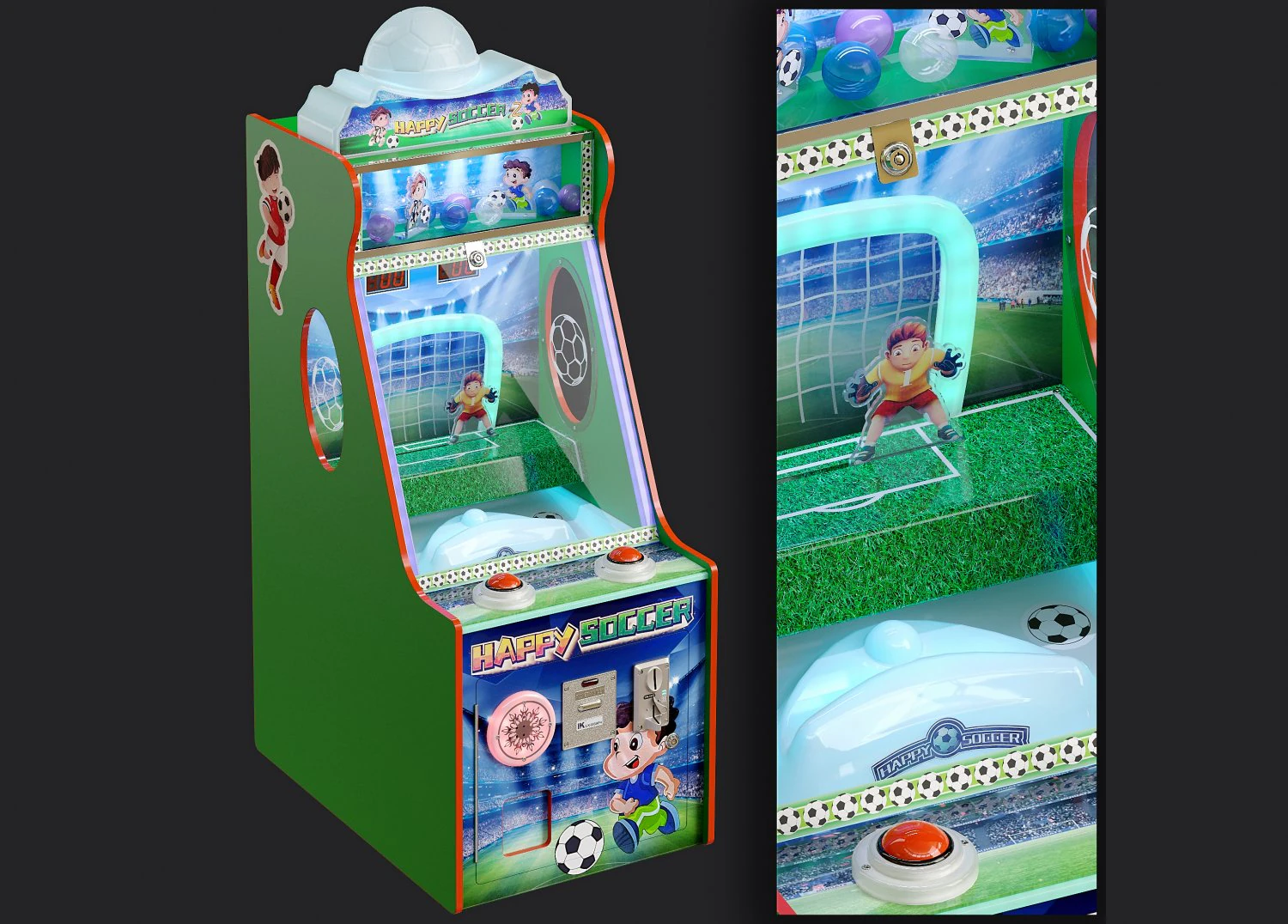 Game machine Happy Soccer 3D Model .c4d .max .obj .3ds .fbx .stl .blend