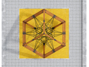Childrens play rope complex Cube 3D Модель