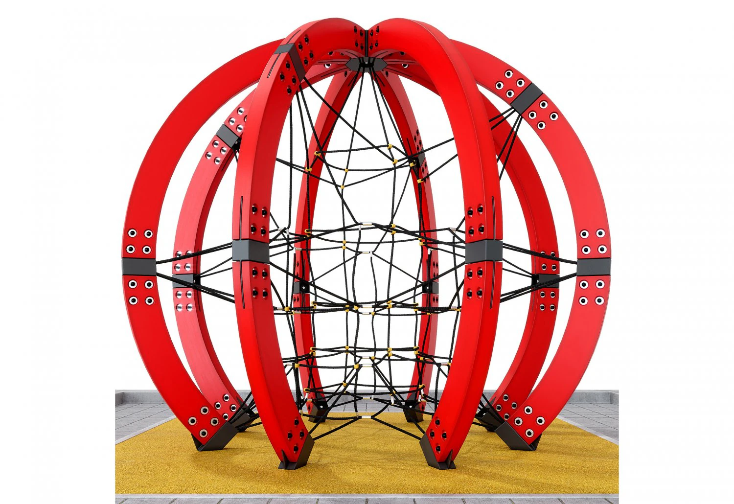 Childrens play rope complex Sphere 3D Model .c4d .max .obj .3ds .fbx .stl .blend 