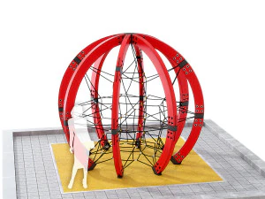 Childrens play rope complex Sphere 3D Model