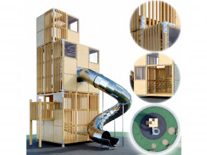 Complexo de recrea&ccedil;&atilde;o infantil Torre Modelo 3D