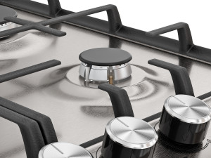 Kitchen appliances set Hood oven refrigerator hob Modello 3D