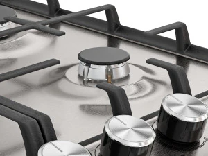Kitchen appliances set Hood oven refrigerator hob 3D Model