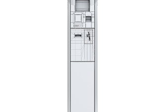Parking meter Paid automatic parking Street parking terminal Modello 3D