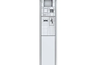 Parking meter Paid automatic parking Street parking terminal 3D Model