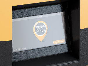 Parking meter Paid automatic parking Street parking terminal Modello 3D