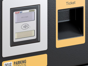 Parking meter Paid automatic parking Street parking terminal Modello 3D