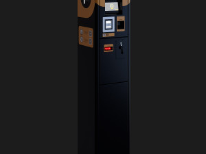 Parking meter Paid automatic parking Street parking terminal Modello 3D