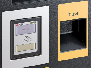 Parking meter Paid automatic parking Street parking terminal Modello 3D