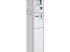 Parking meter Paid automatic parking Street parking terminal Modello 3D