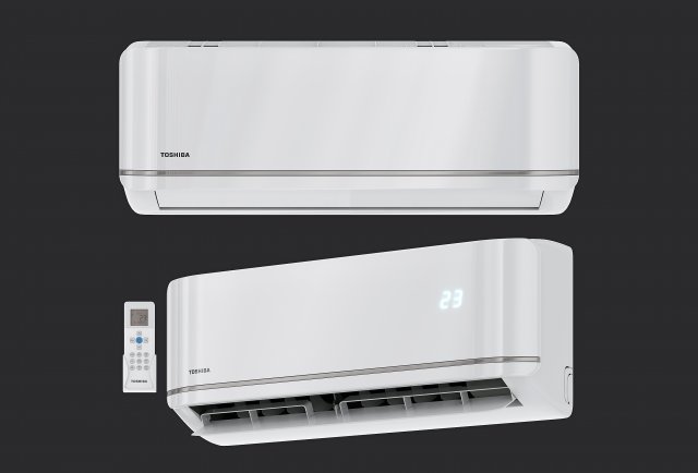 Air conditioner TOSHIBA 3D 模型 .c4d .max .obj .3ds .fbx .stl .blend