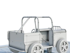 Spring swing for a playground Willy Jeep HAGS 3D Model
