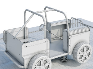Spring swing for a playground Willy Jeep HAGS 3D-Modell