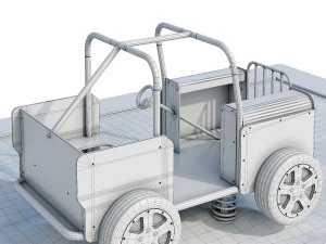 Spring swing for a playground Willy Jeep HAGS 3D Model