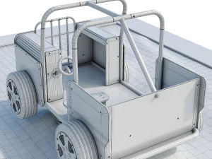 Spring swing for a playground Willy Jeep HAGS 3D Model