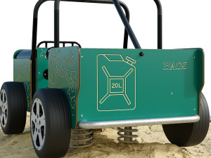 Spring swing for a playground Willy Jeep HAGS 3D-Modell