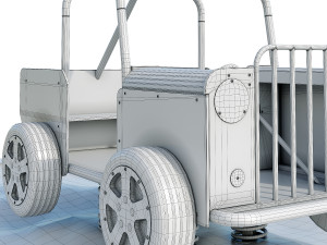 Spring swing for a playground Willy Jeep HAGS 3D-Modell
