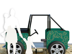 Spring swing for a playground Willy Jeep HAGS 3D Model