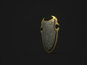 high detailed shield vr - ar - low-poly Modello 3D