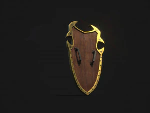 high detailed shield vr - ar - low-poly 3D Model