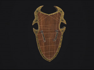 high detailed shield vr - ar - low-poly Modello 3D