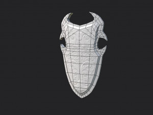 high detailed shield vr - ar - low-poly Modello 3D