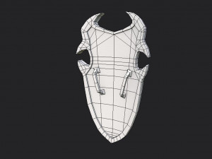 high detailed shield vr - ar - low-poly Modello 3D