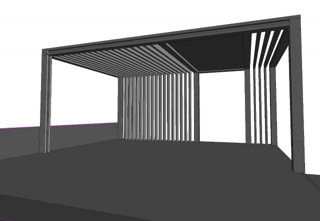 pergola 3D 模型 .c4d .max .obj .3ds .fbx .stl .blend 