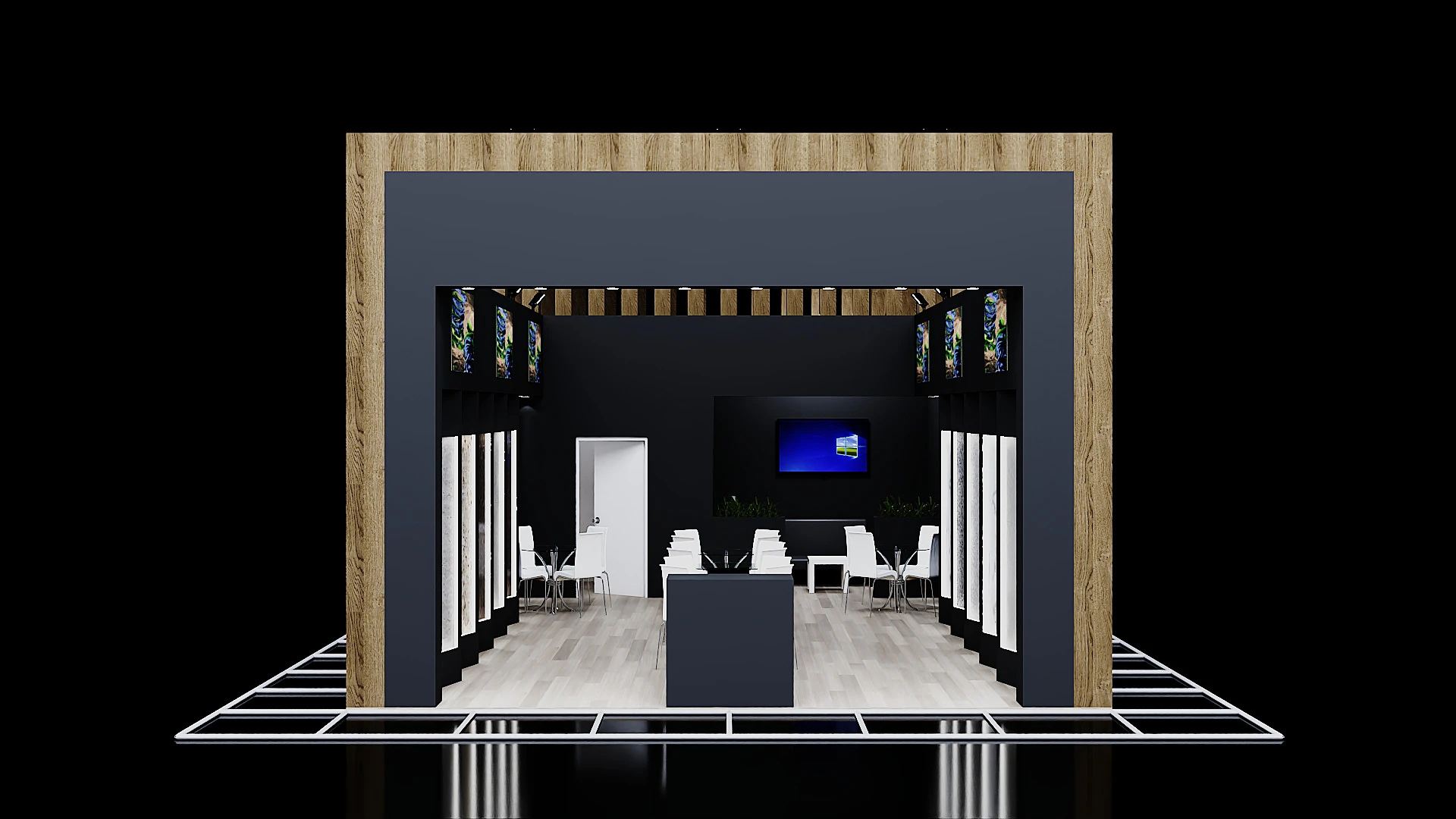 Exhibition Stand 6 3D Model .c4d .max .obj .3ds .fbx .stl .blend