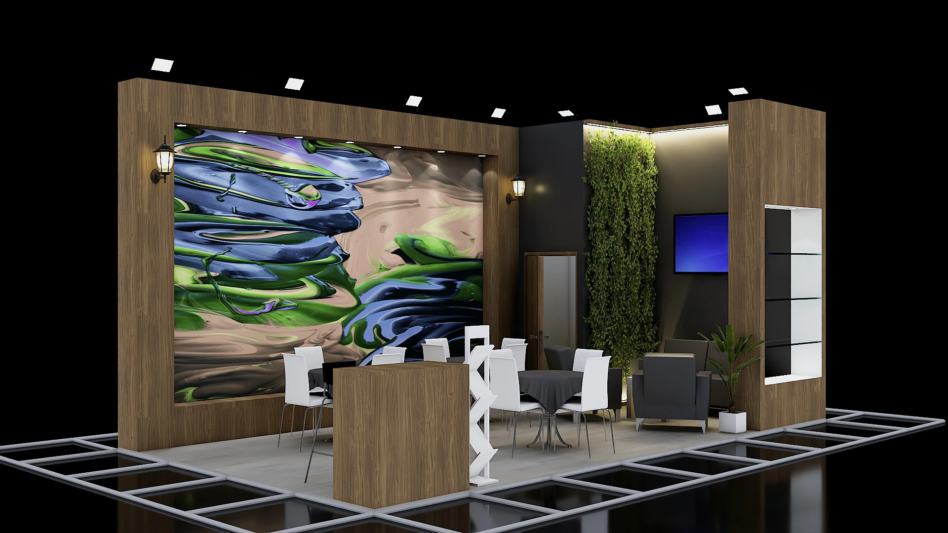 展示ブース10 3Dモデル .c4d .max .obj .3ds .fbx .stl .blend