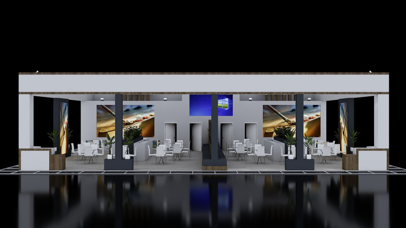 Exhibition Stand 11 3D Модель .c4d .max .obj .3ds .fbx .stl .blend