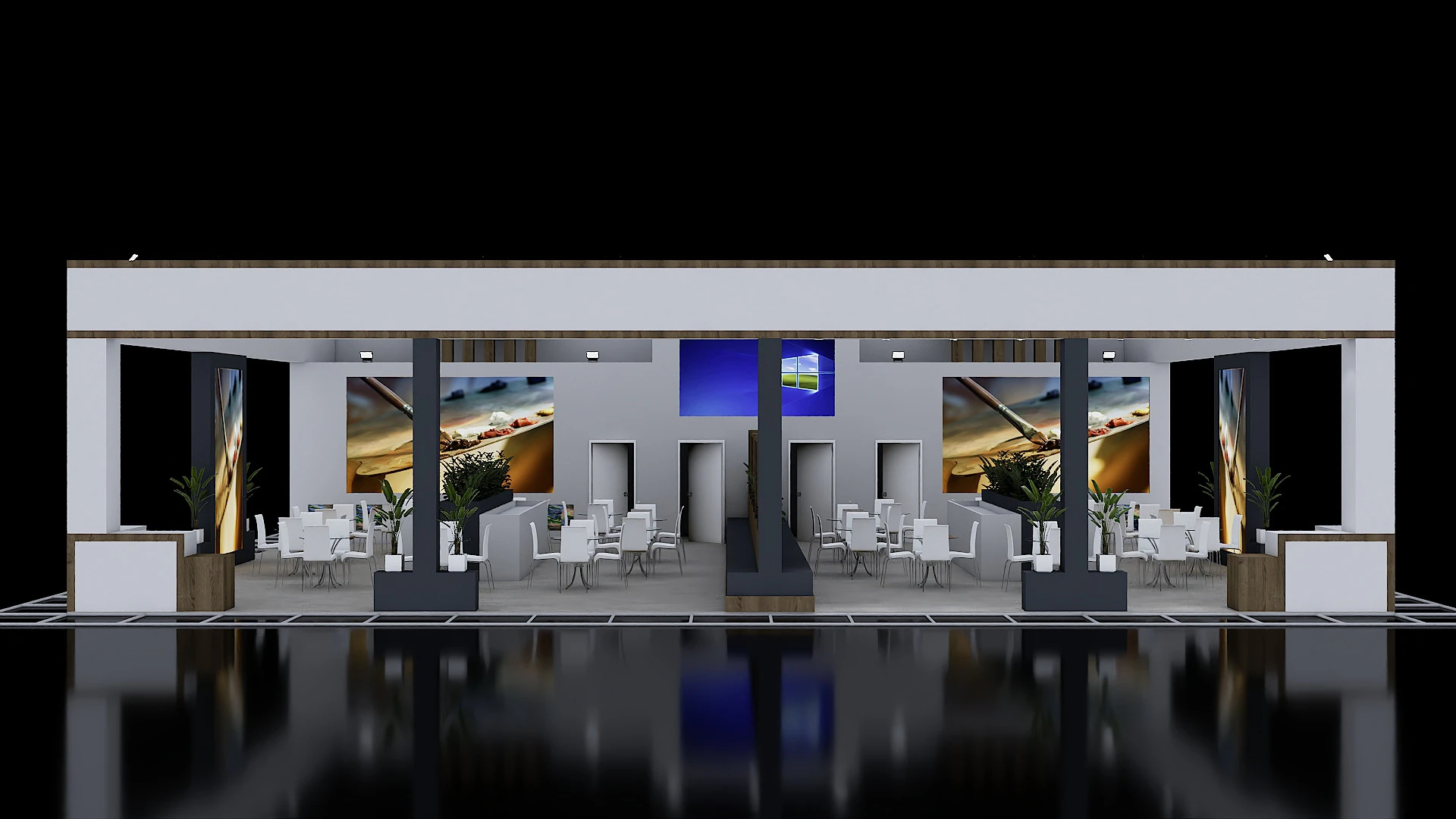 Exhibition Stand 11 3D Model .c4d .max .obj .3ds .fbx .stl .blend 