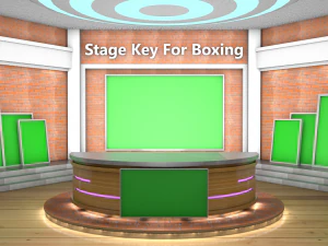 वर्चुअल सेट या स्टेज डिज़ाइन 3D मॉडल