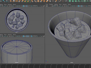 paper coffee cups with ice 3D मॉडल