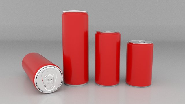 beverage cans Modelo 3D .c4d .max .obj .3ds .fbx .stl .blend 