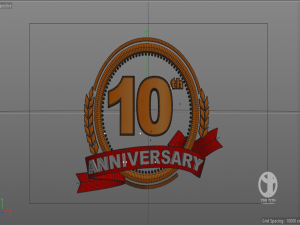 10th anniversary animated logo Modelo 3D