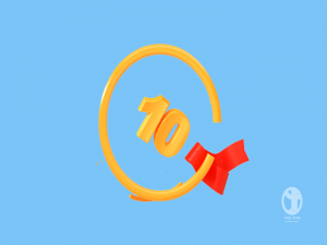10th anniversary animated logo Modelo 3D