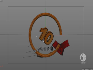 10th anniversary animated logo 3D Model