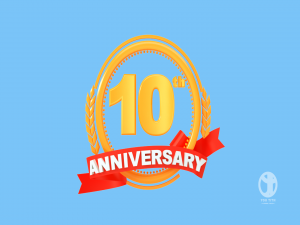 10th anniversary animated logo Modelo 3D