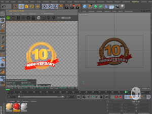 10th anniversary animated logo Modelo 3D